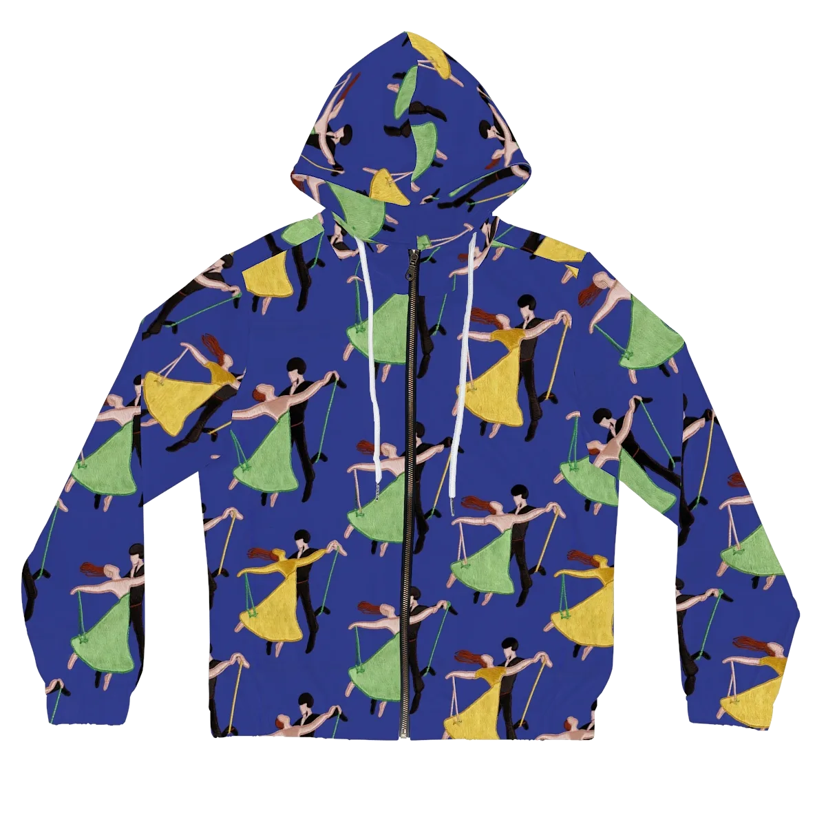 Swingtime Silhouettes on Women's Full-Zip Hoodie — Front