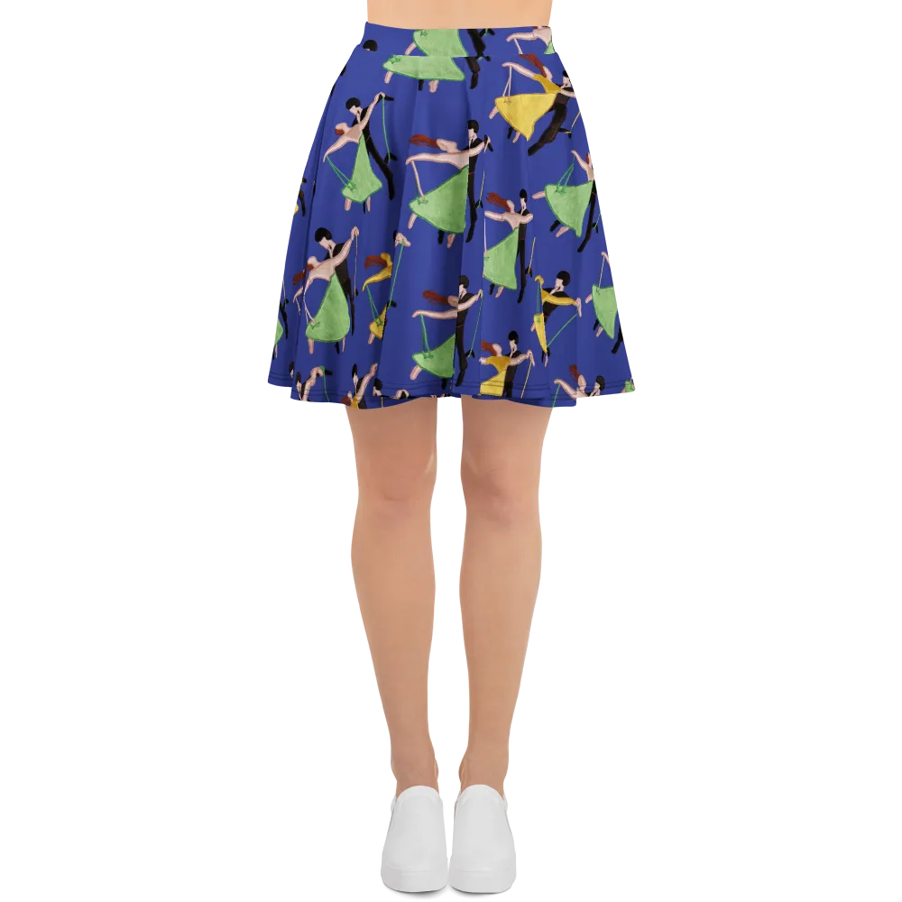 Swingtime Silhouettes on Skater Skirt — Front