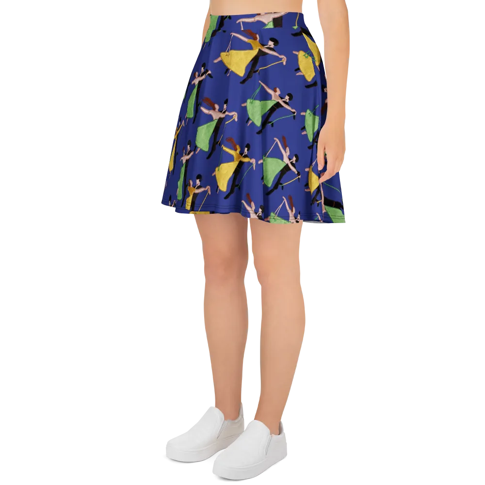 Swingtime Silhouettes on Skater Skirt — Left