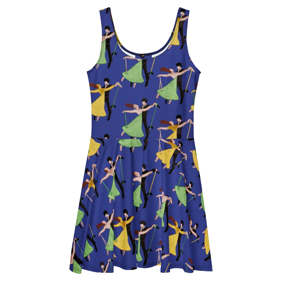 Swingtime Silhouettes on Skater Dress — Front