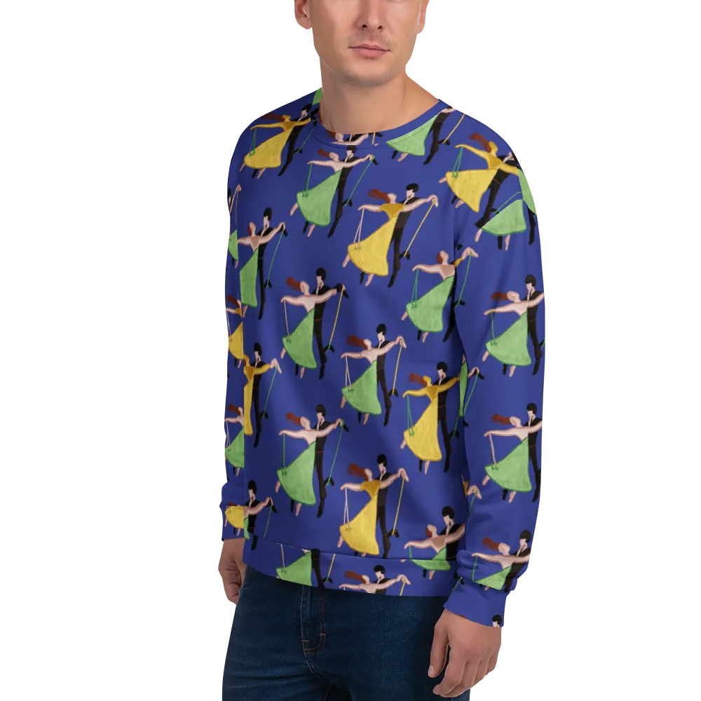 Swingtime Silhouettes on Sweatshirt — Left Front