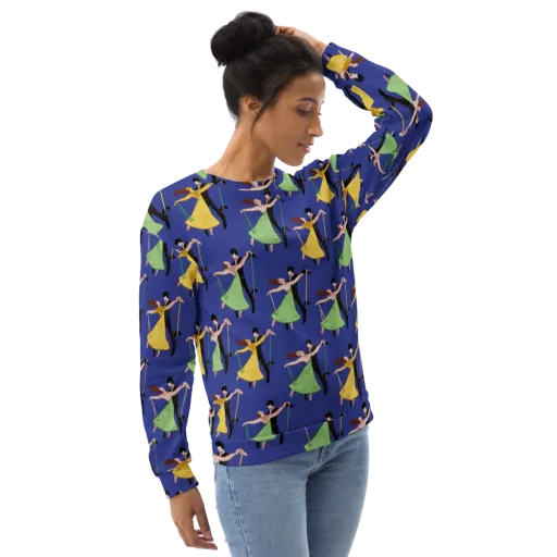 Swingtime Silhouettes on a Sweatshirt