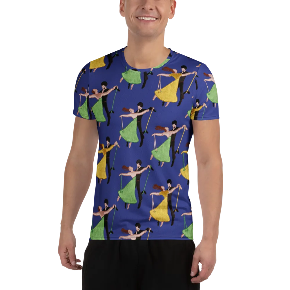Swingtime Silhouettes on Men's Athletic T-Shirt — Front