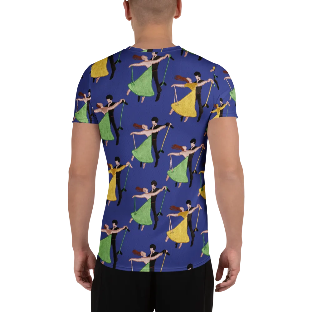 Swingtime Silhouettes on Men's Athletic T-Shirt — Back