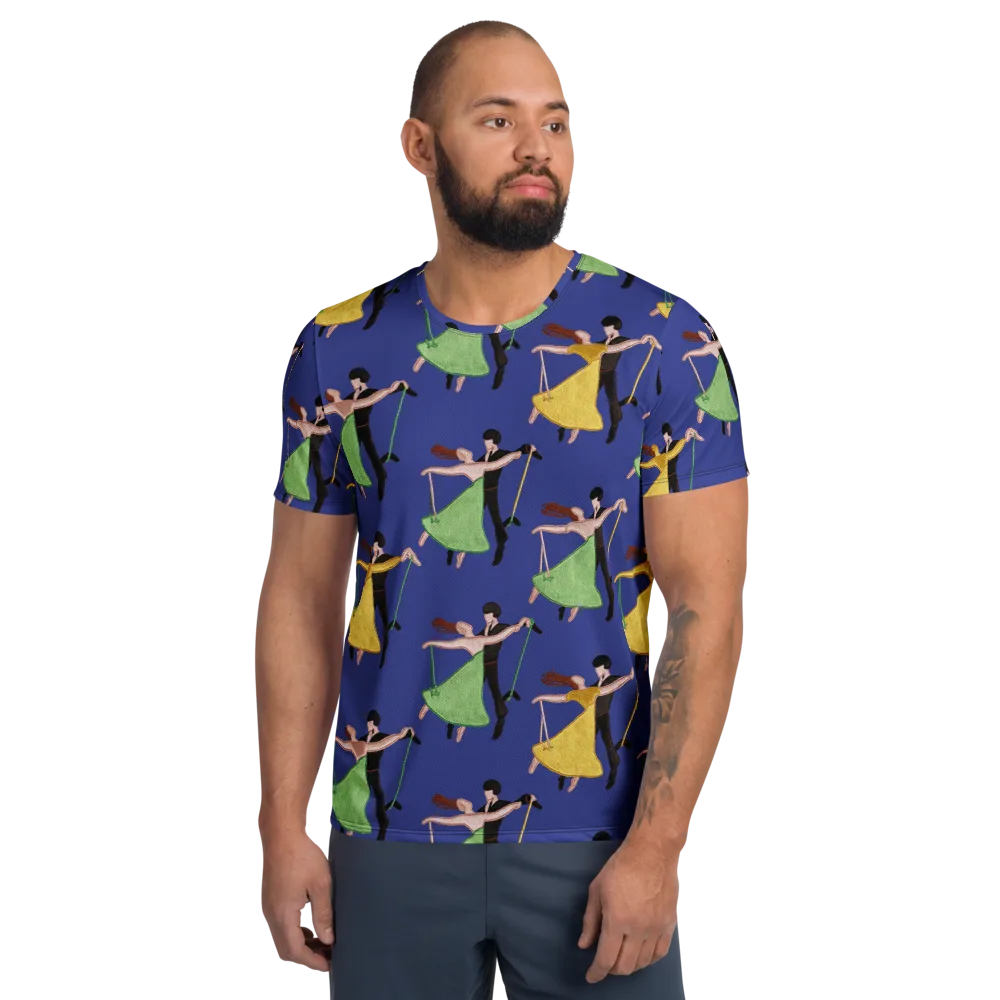 Swingtime Silhouettes on Men's Athletic T-Shirt — Front