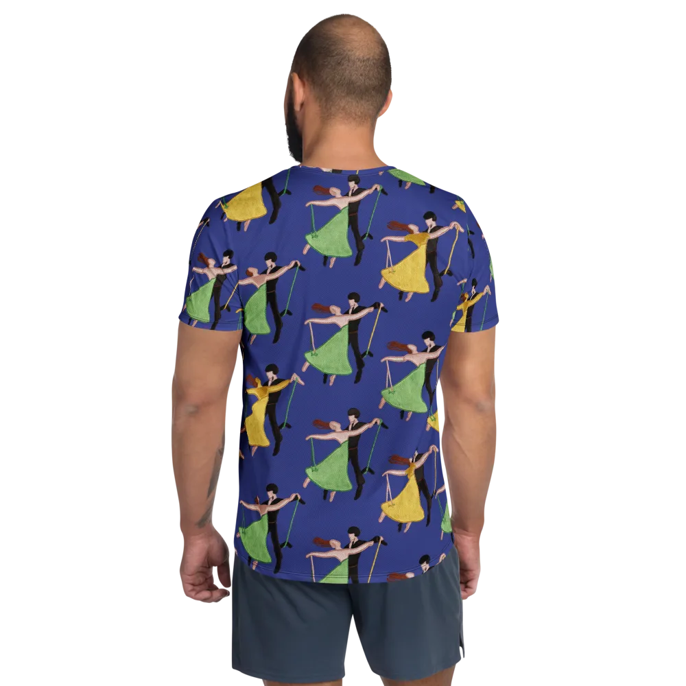 Swingtime Silhouettes on Men's Athletic T-Shirt — Back