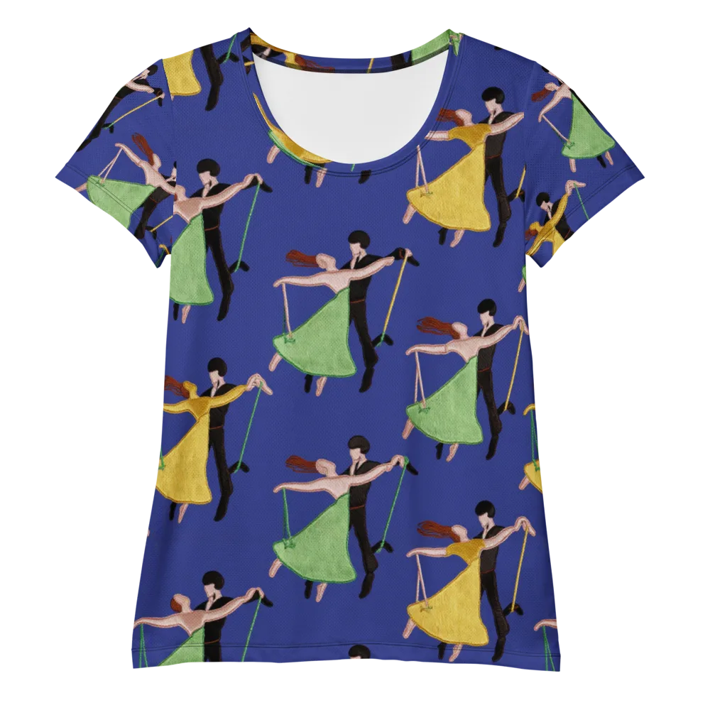 Swingtime Silhouettes on Women's Athletic T-Shirt — Front