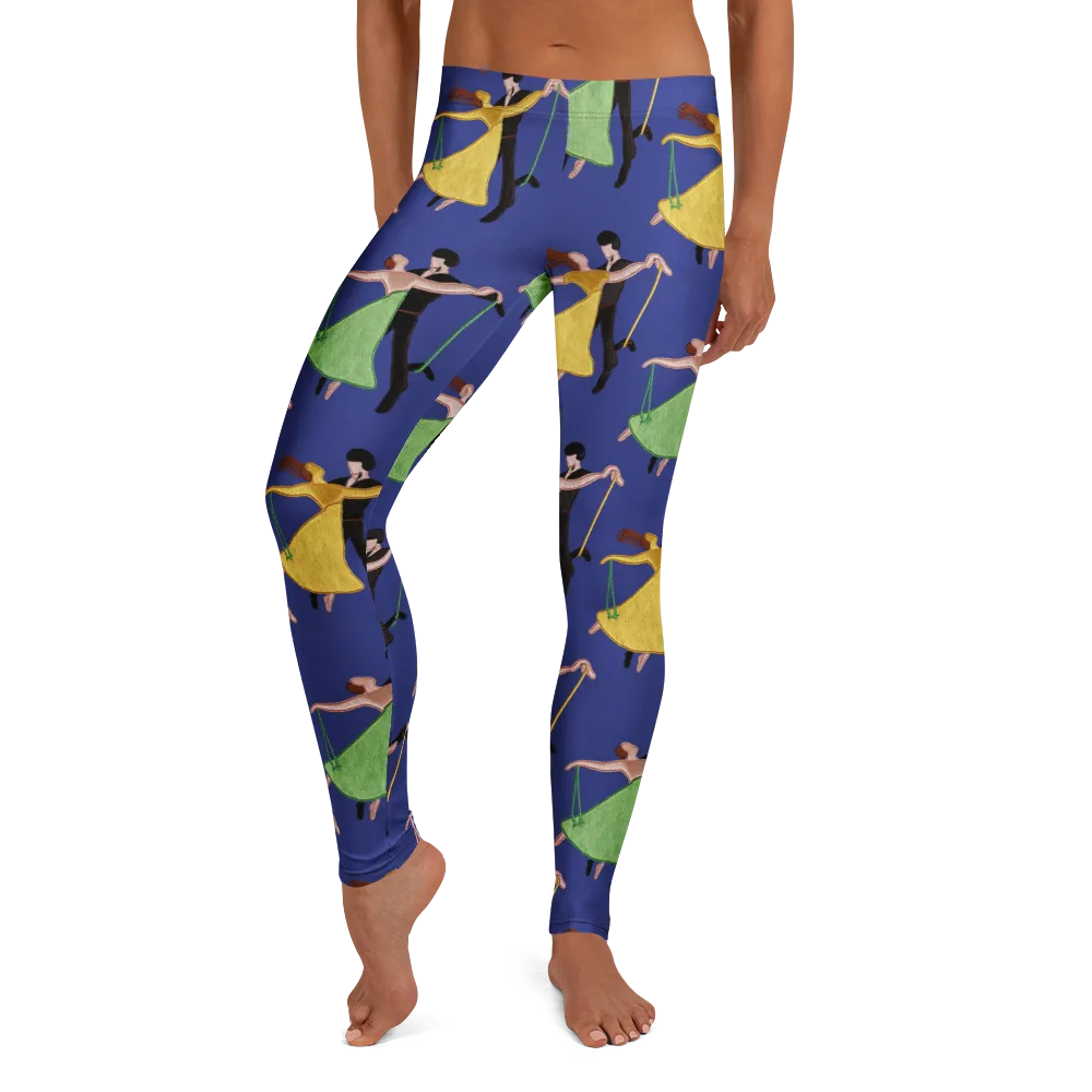 Swingtime Silhouettes on Leggings — Front