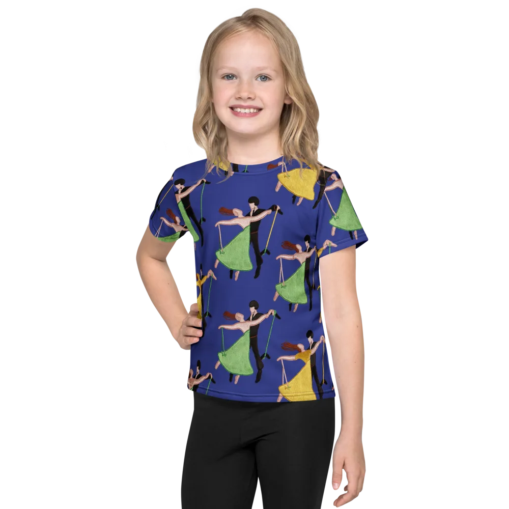 Swingtime Silhouettes on Kids Crew Neck T-Shirt — Front