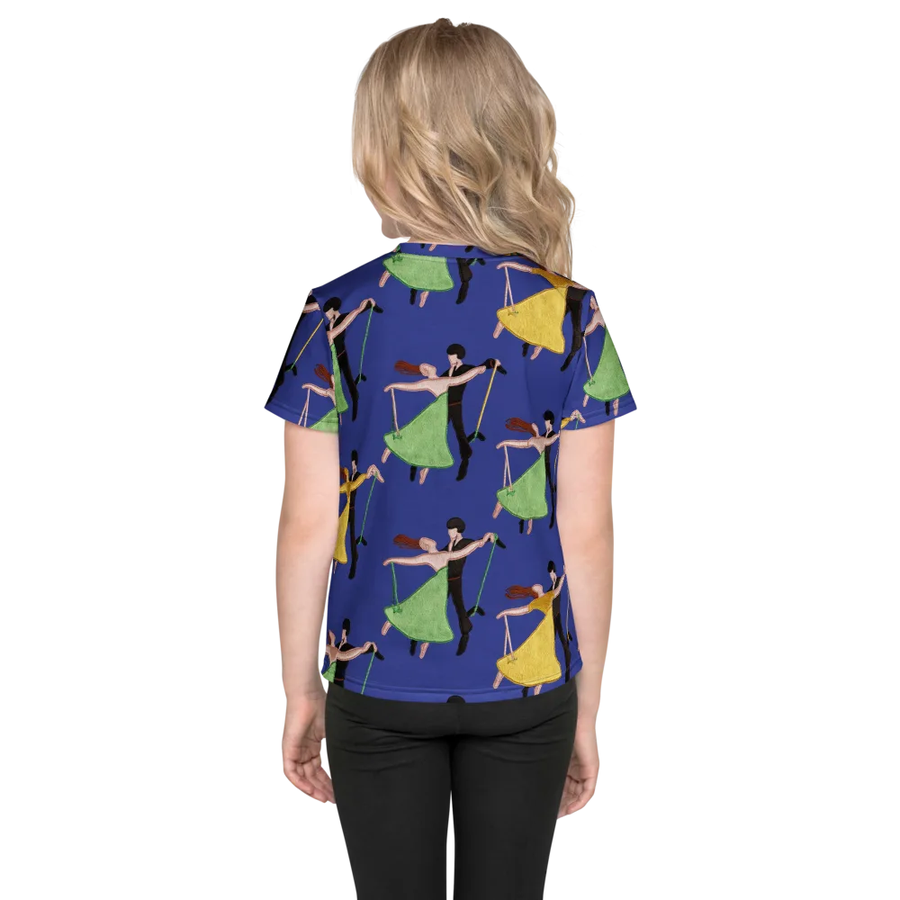Swingtime Silhouettes on Kids Crew Neck T-Shirt — Back