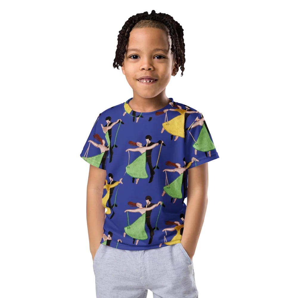 Swingtime Silhouettes on Kids Crew Neck T-Shirt — Front