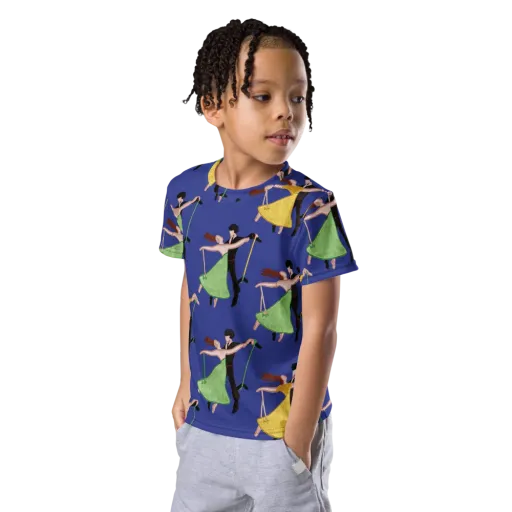Swingtime Silhouettes on a Kids Crew Neck T-Shirt