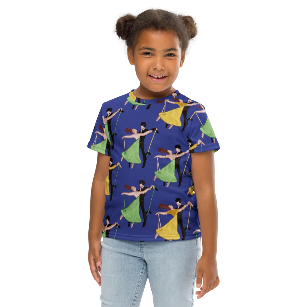 Swingtime Silhouettes on Kids Crew Neck T-Shirt — Front