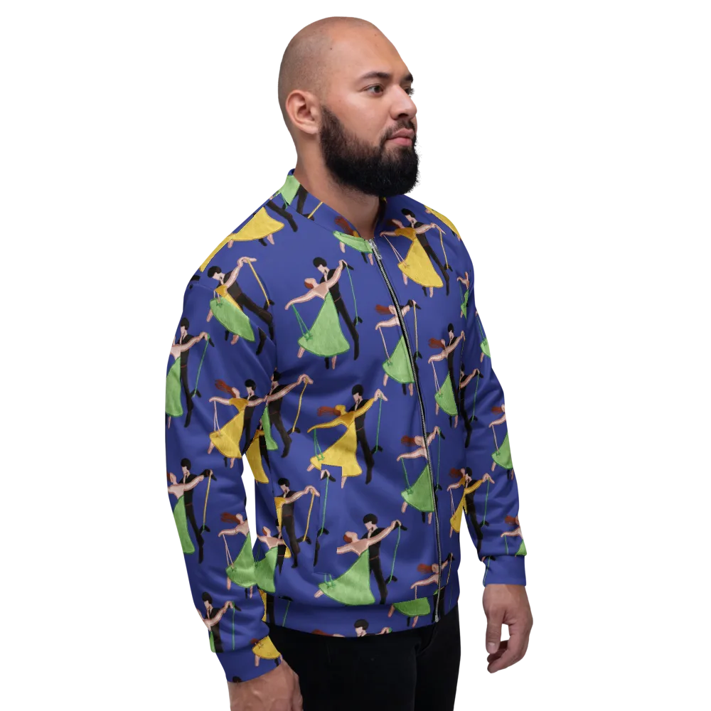 Swingtime Silhouettes on Bomber Jacket — Right