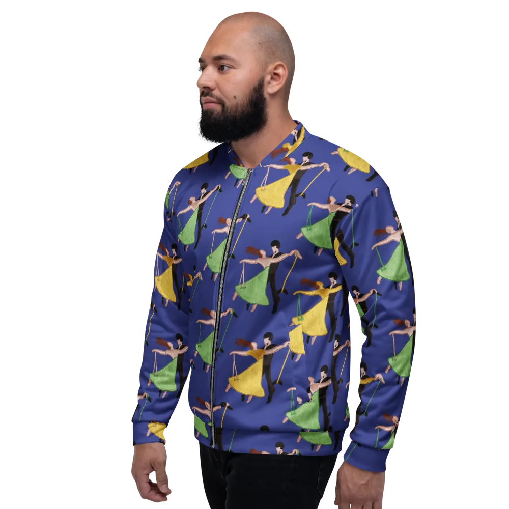 Swingtime Silhouettes on Bomber Jacket — Left