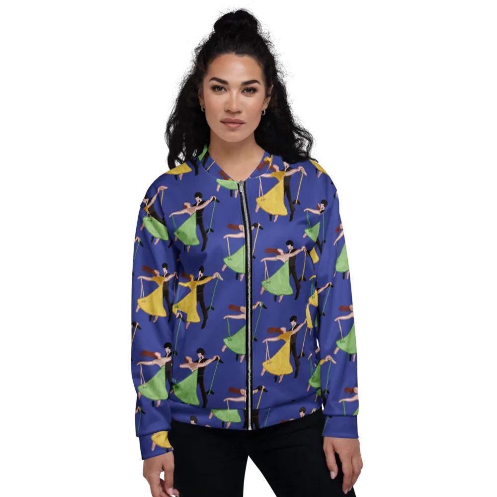 Swingtime Silhouettes on Bomber Jacket — Front