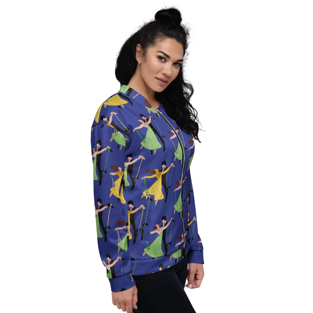 Swingtime Silhouettes on Bomber Jacket — Right