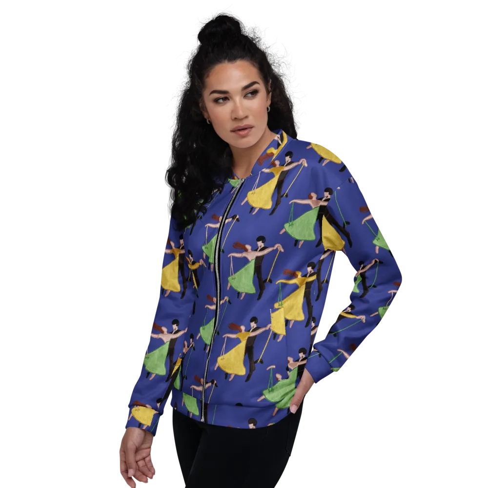 Swingtime Silhouettes on Bomber Jacket — Left