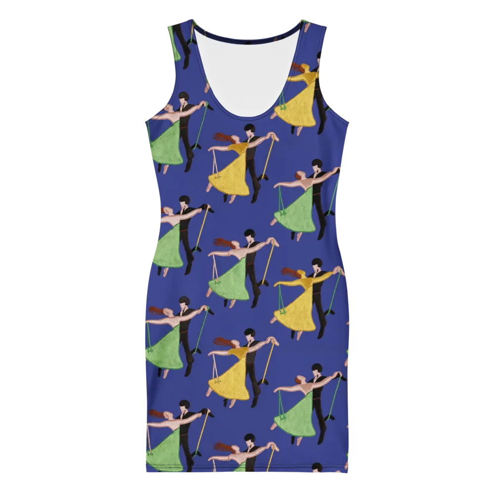 Swingtime Silhouettes on Bodycon Dress — Front