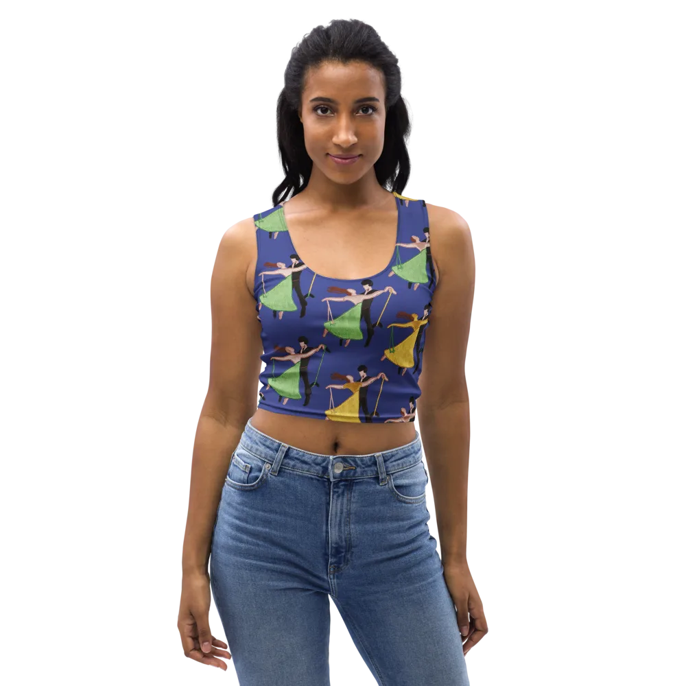Swingtime Silhouettes on Crop Top — Front