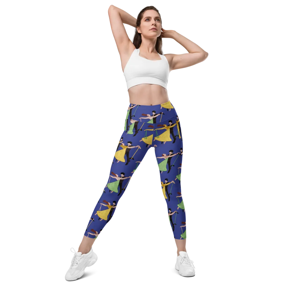 Swingtime Silhouettes on Leggings with Pockets — Front