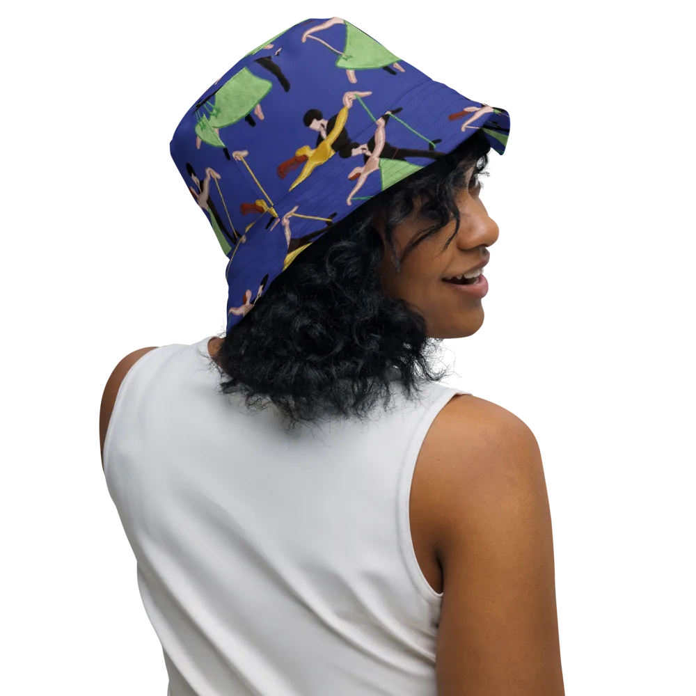 Swingtime Silhouettes on Reversible Bucket Hat — Right Outside