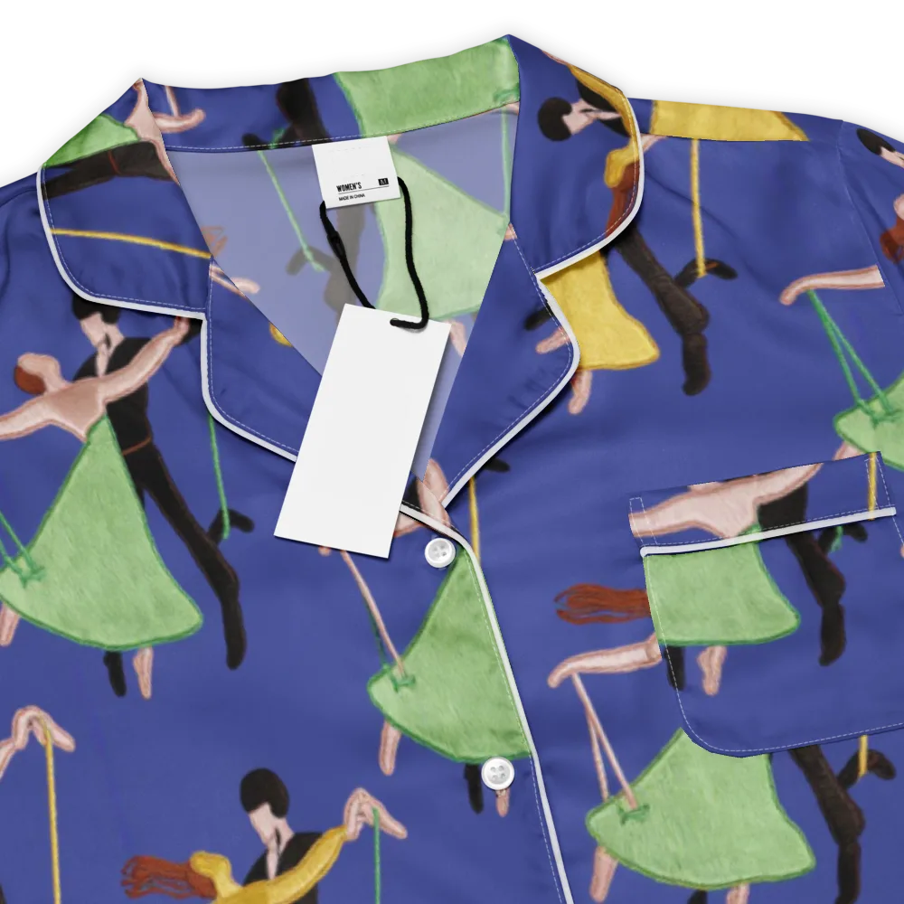 Swingtime Silhouettes on Women's Short Sleeve Pajama Top — Product details