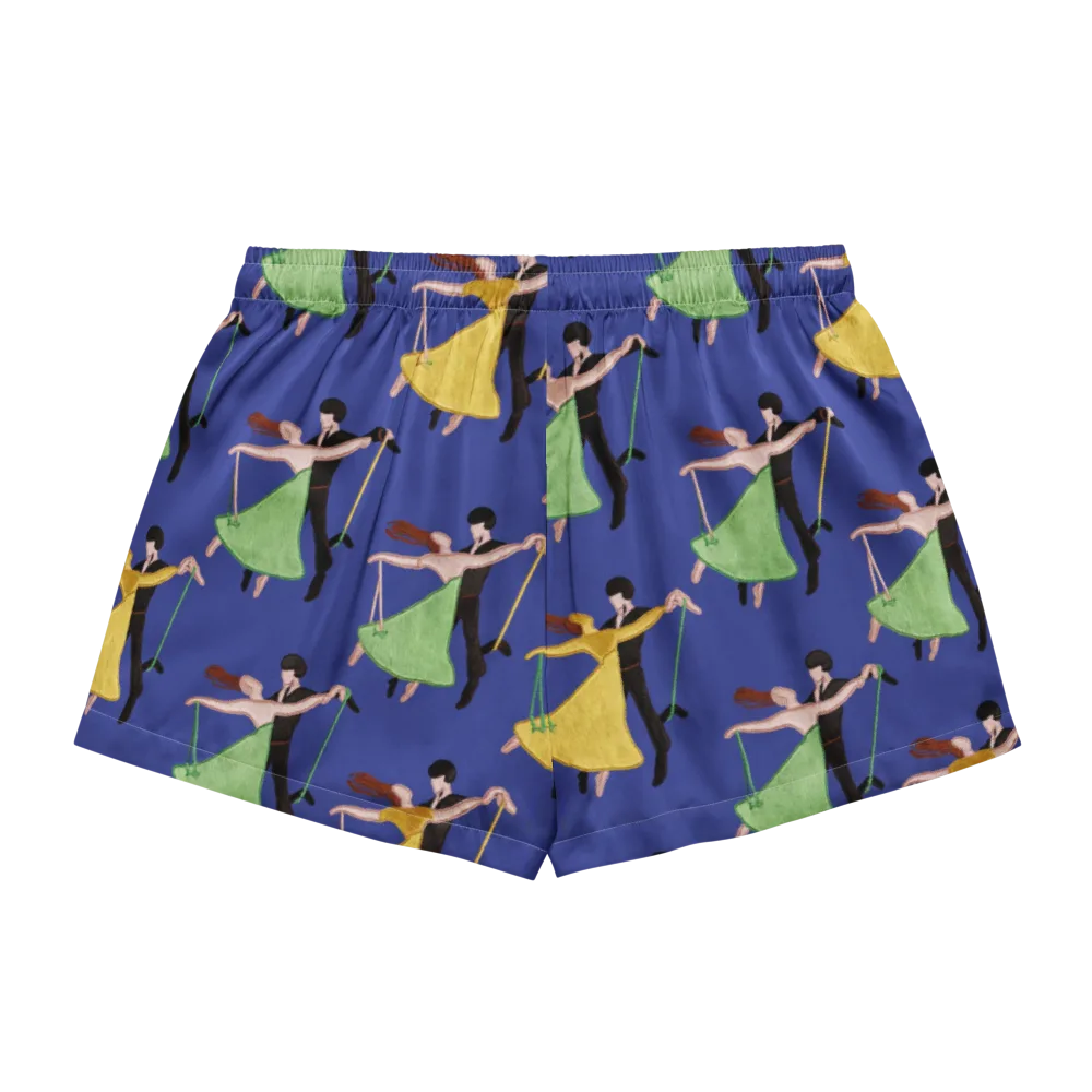 Swingtime Silhouettes on Women's Pajama Shorts — Back