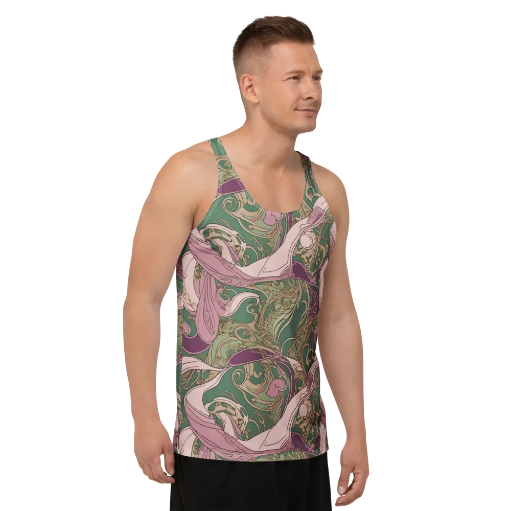 Mauve Arabesque on Men's Tank Top — Right Front