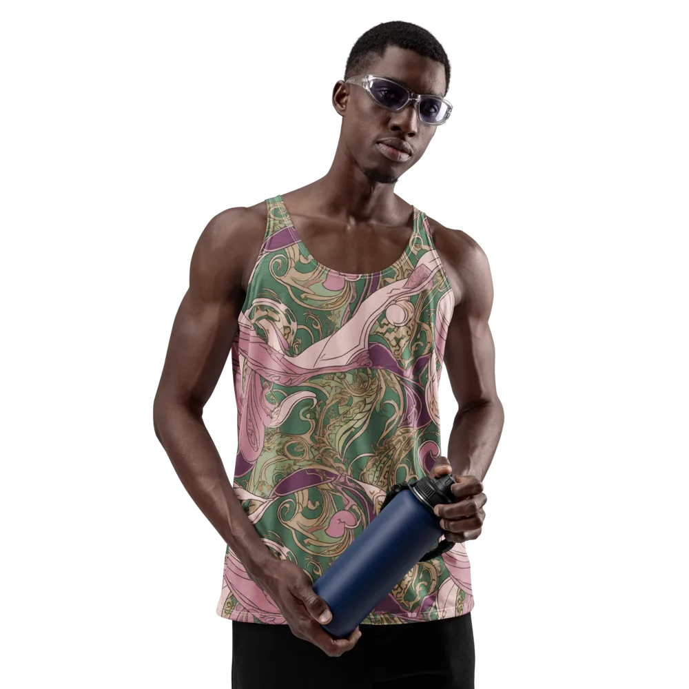 Mauve Arabesque on Men's Tank Top — Front