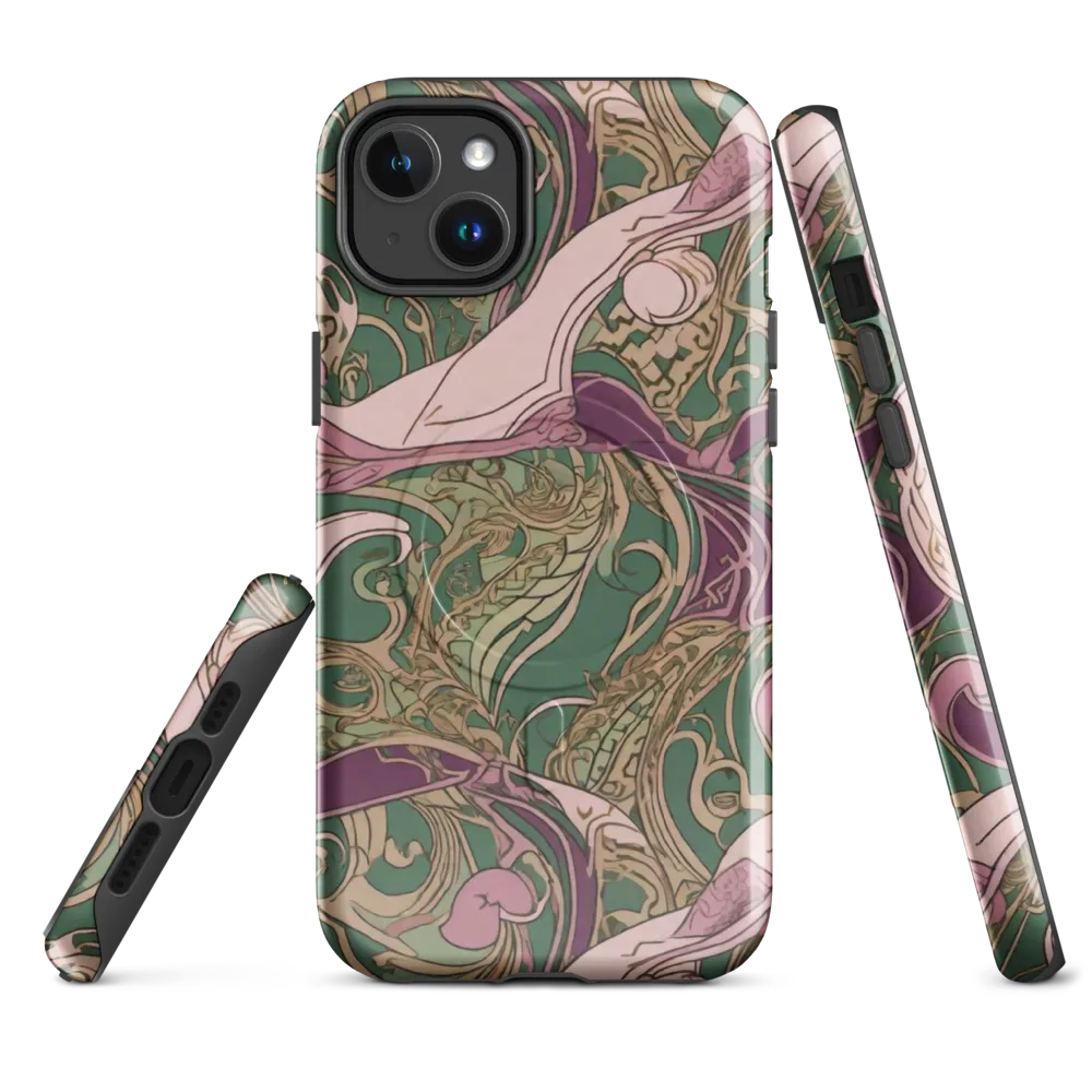 Mauve Arabesque on MagSafe Tough Case for iPhone® — Front