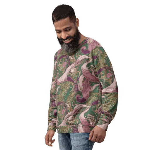 Mauve Arabesque on a Sweatshirt