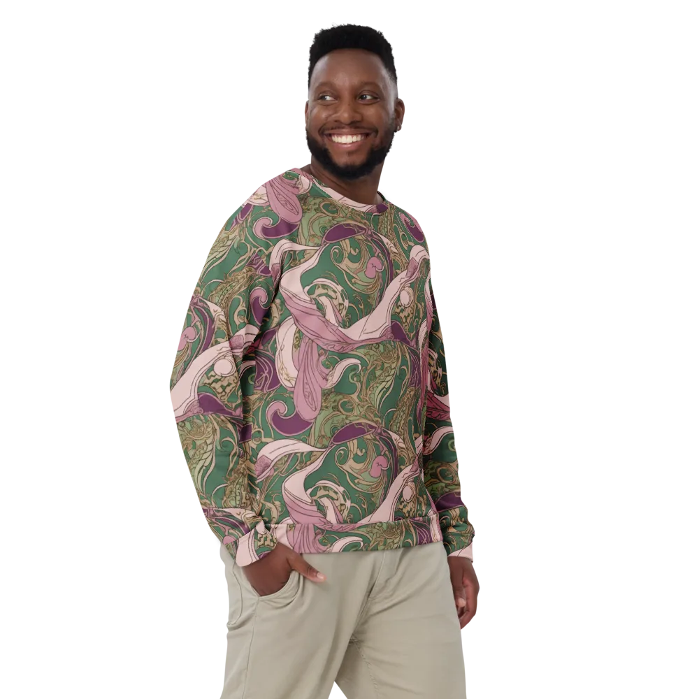 Mauve Arabesque on Sweatshirt — Front