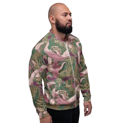 Mauve Arabesque on a Bomber Jacket