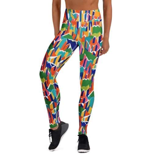 Chromatic Peaks on a Yoga Leggings