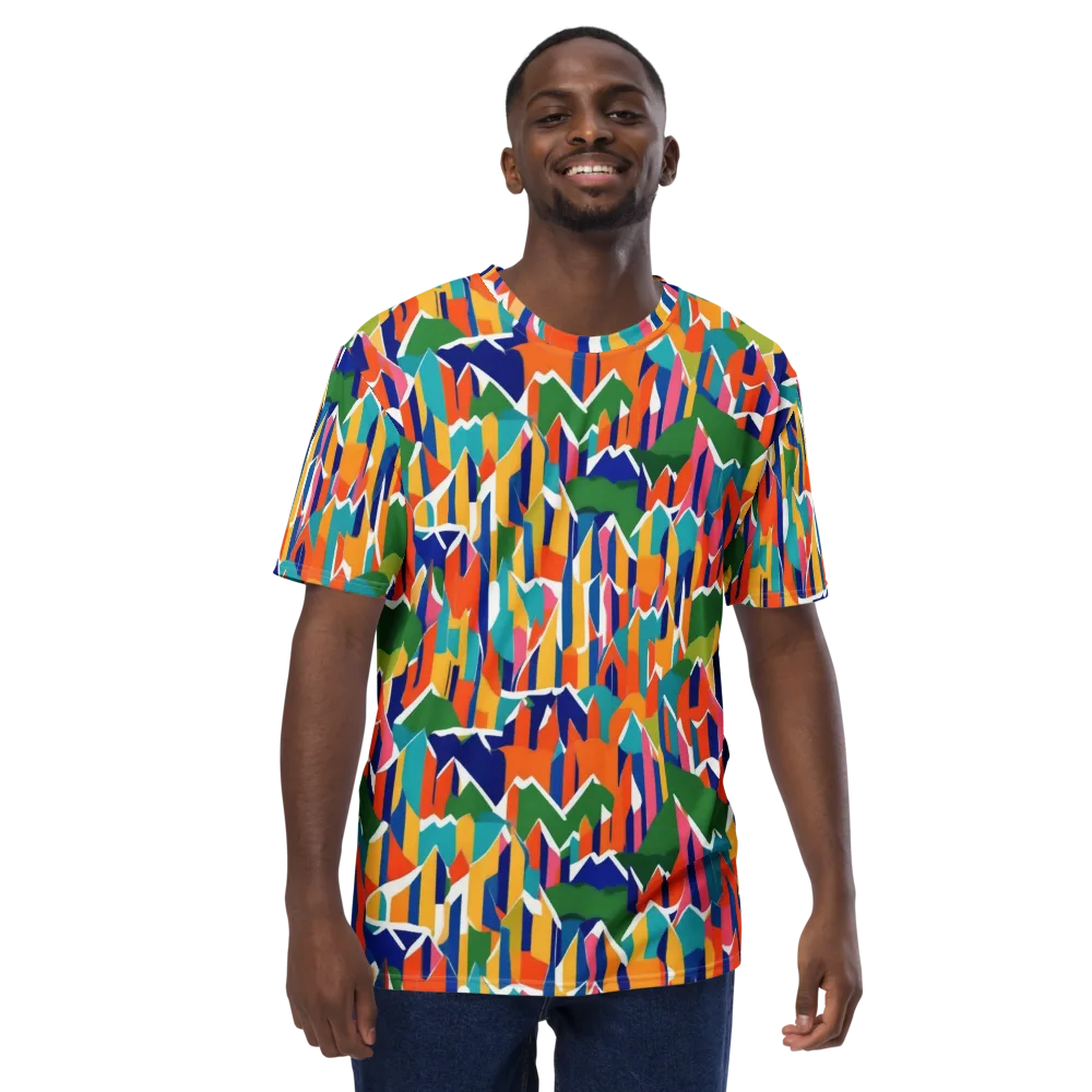 Chromatic Peaks on Men's Crew Neck T-Shirt — Front
