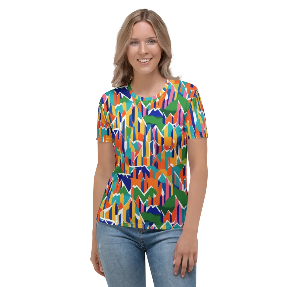 Chromatic Peaks on Women's Crew Neck T-Shirt — Front