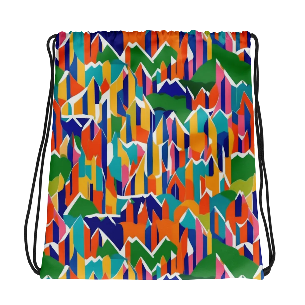 Chromatic Peaks on Drawstring Bag — Photo