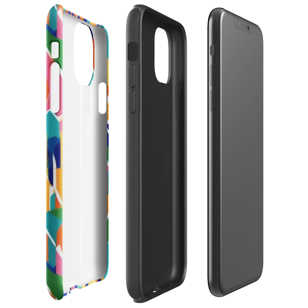 Chromatic Peaks on Tough Case for iPhone® — Right