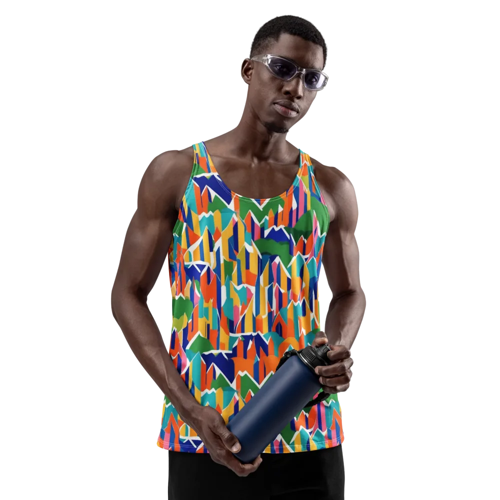Chromatic Peaks on Men's Tank Top — Front