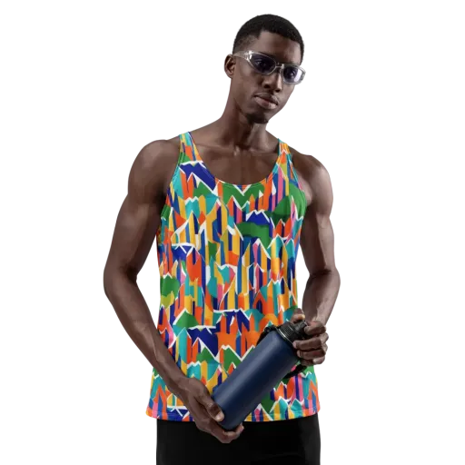 Chromatic Peaks on a Men's Tank Top