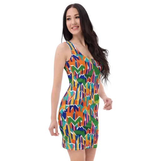 Chromatic Peaks on a Bodycon Dress