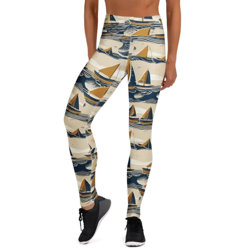 Saffron Sail on a Yoga Leggings