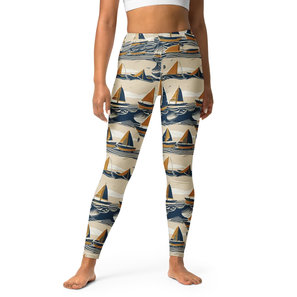 Saffron Sail on Yoga Leggings — Front