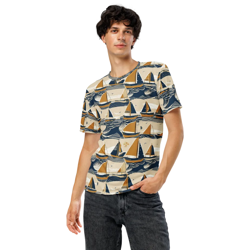 Saffron Sail on Men's Crew Neck T-Shirt — Front