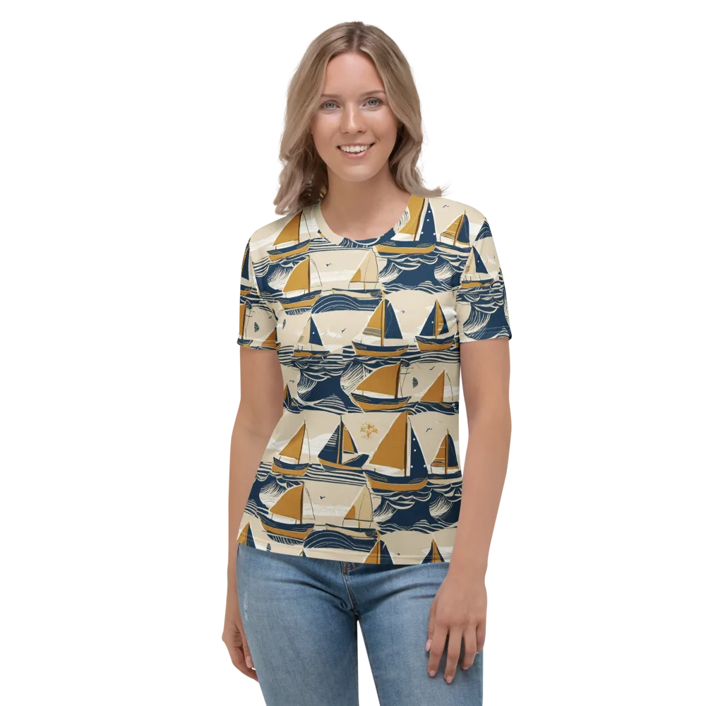 Saffron Sail on Women's Crew Neck T-Shirt — Front