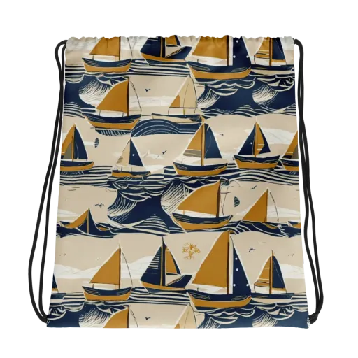 Saffron Sail on a Drawstring Bag
