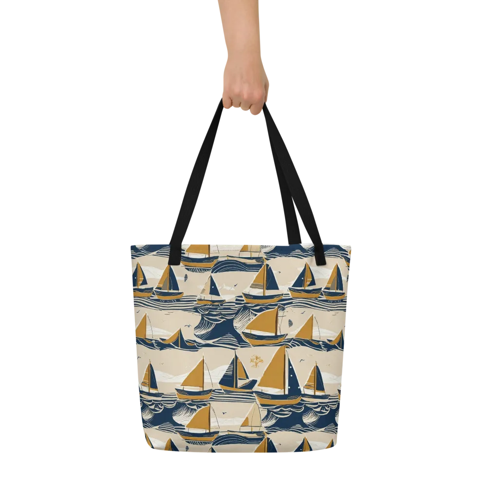 Saffron Sail on Large Tote Bag W/ Pocket — Front