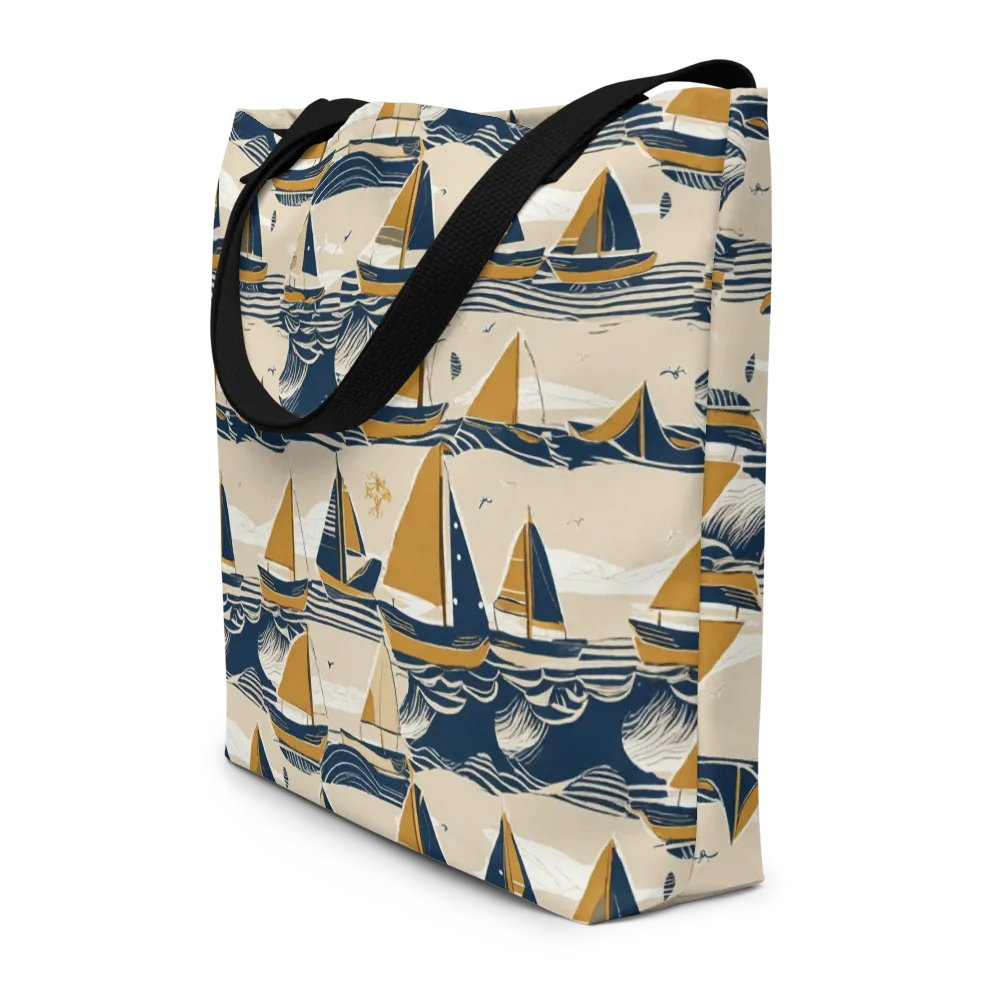 Saffron Sail on Large Tote Bag W/ Pocket — Front