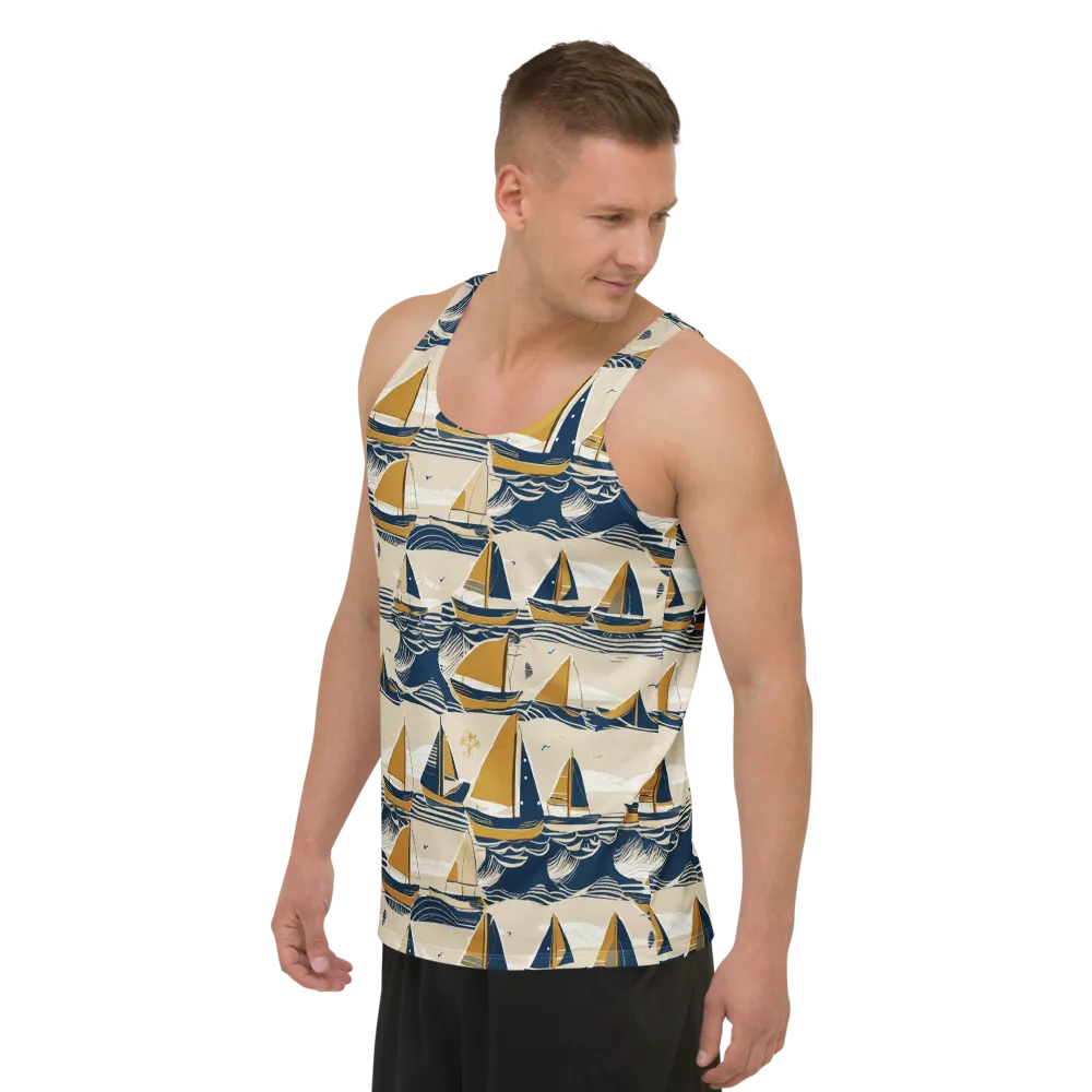 Saffron Sail on Men's Tank Top — Left Front